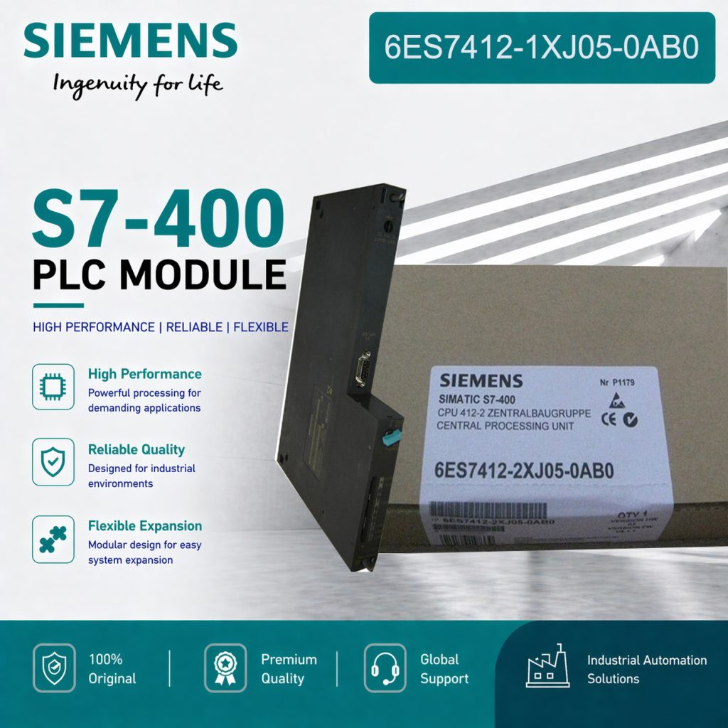 Siemens 6ES7412-1XJ05-0AB0 S7-400 CPU Module fo...
