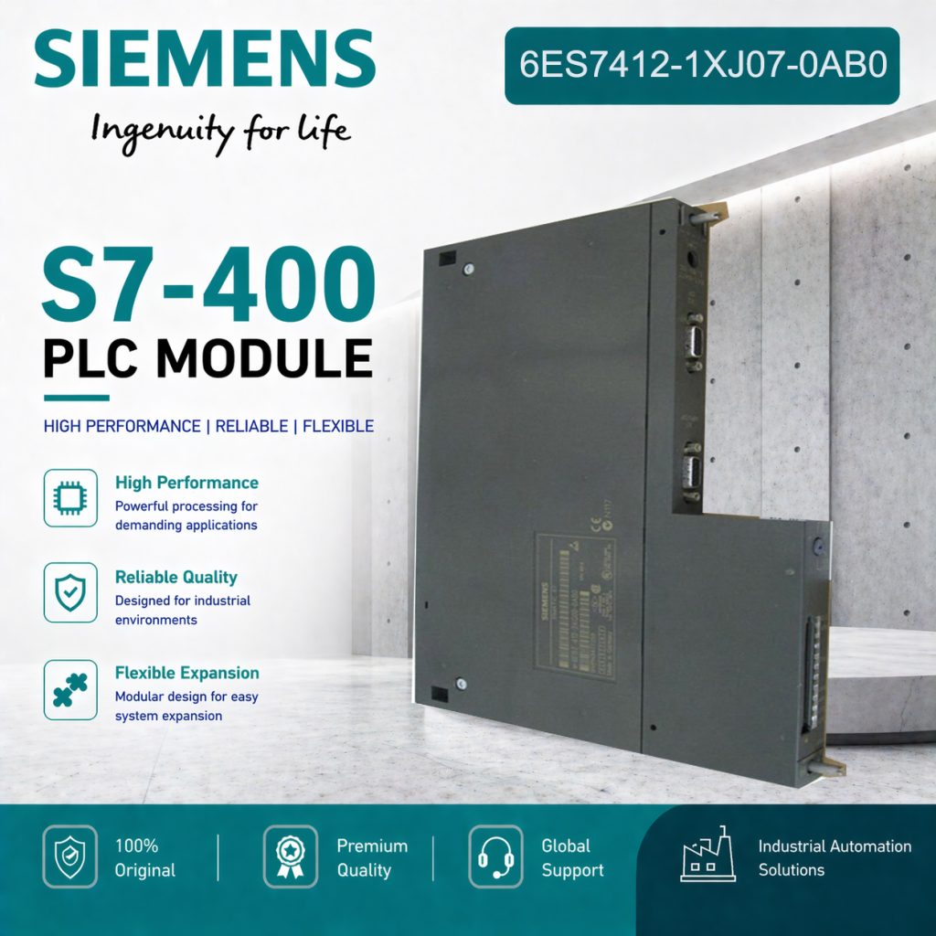 Siemens 6ES7412-1XJ07-0AB0 CPU Module for Autom...