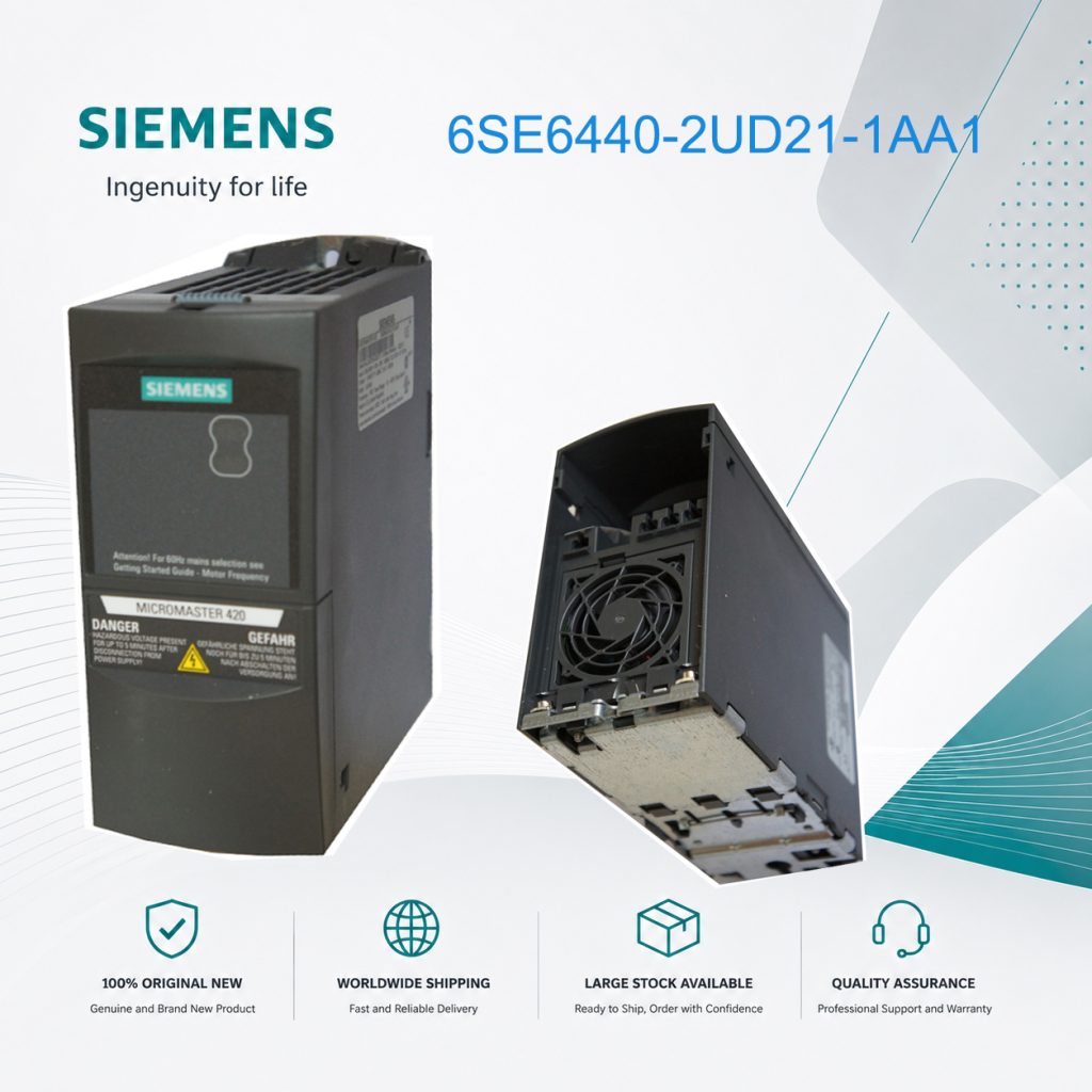 Siemens 6SE6440-2UD21-1AA1 MICROMASTER 440 Inve...
