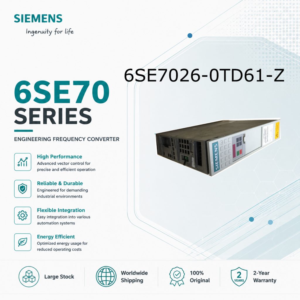Siemens 6SE7026-0TD61-Z SIMOVERT Masterdrives F...