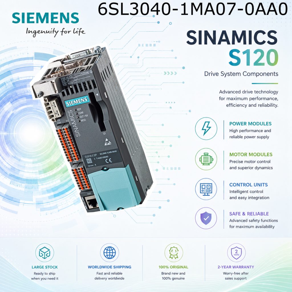 Siemens 6SL3040-1MA07-0AA0 SINAMICS Drive Contr...