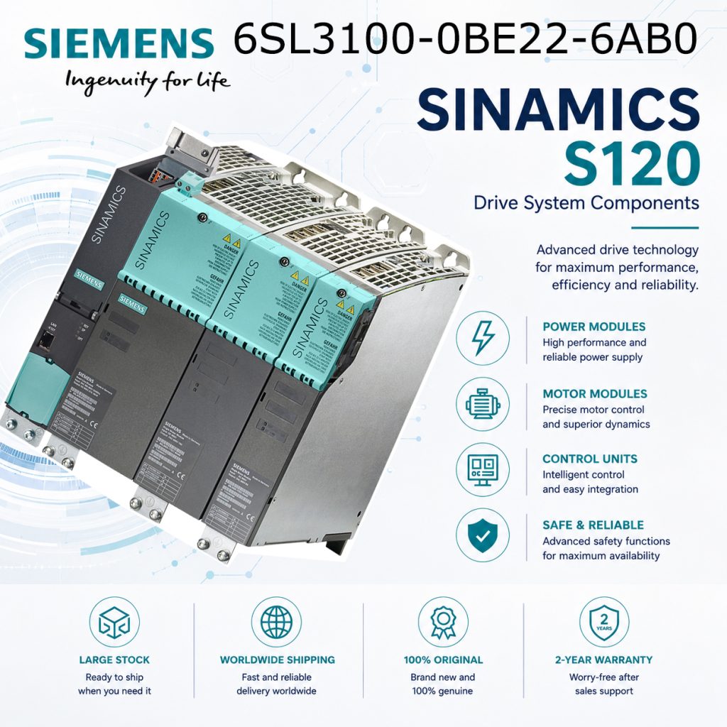 Siemens 6SL3100-0BE22-6AB0 SINAMICS Automation ...