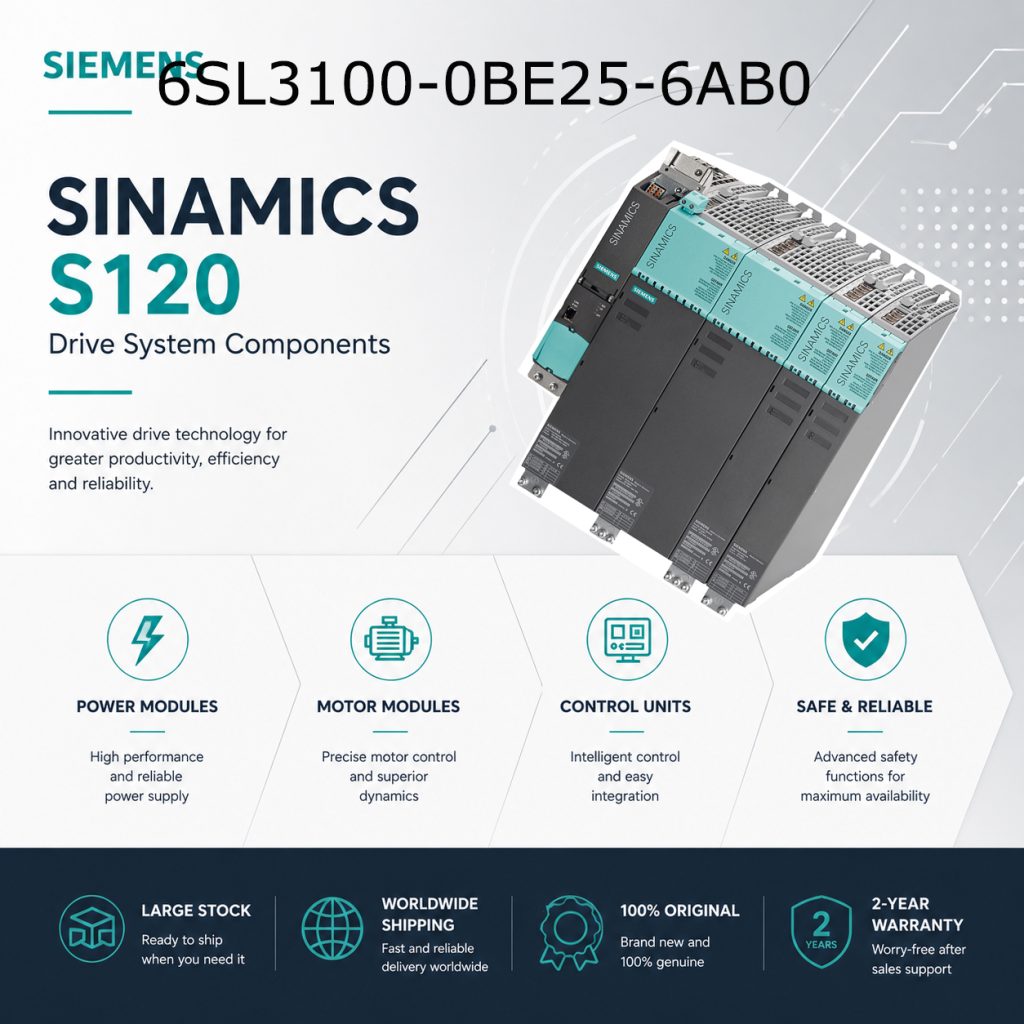 Siemens 6SL3100-0BE25-6AB0 SINAMICS Industrial ...