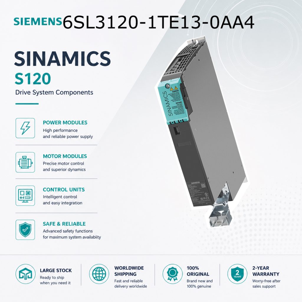 Siemens 6SL3120-1TE13-0AA4 SINAMICS Drive Autom...
