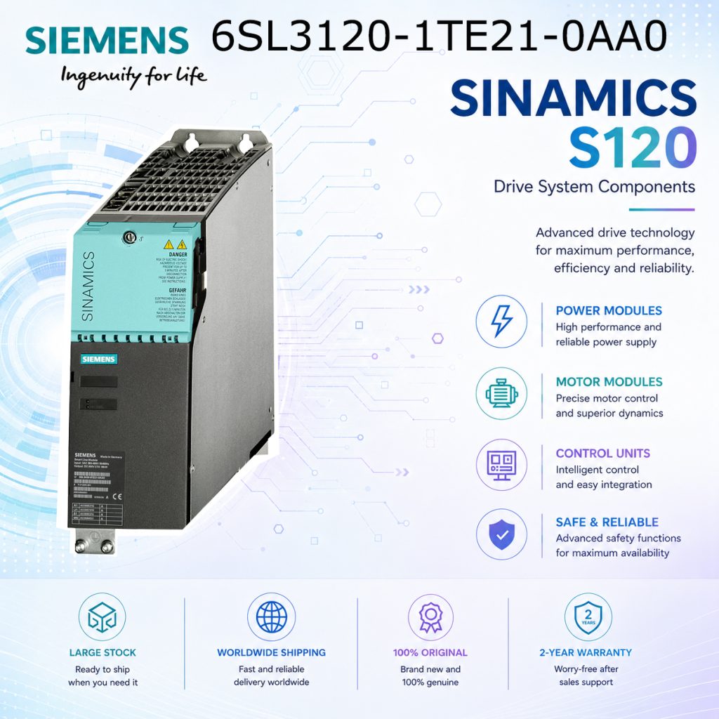 Siemens 6SL3120-1TE21-0AA0 SINAMICS Automation ...