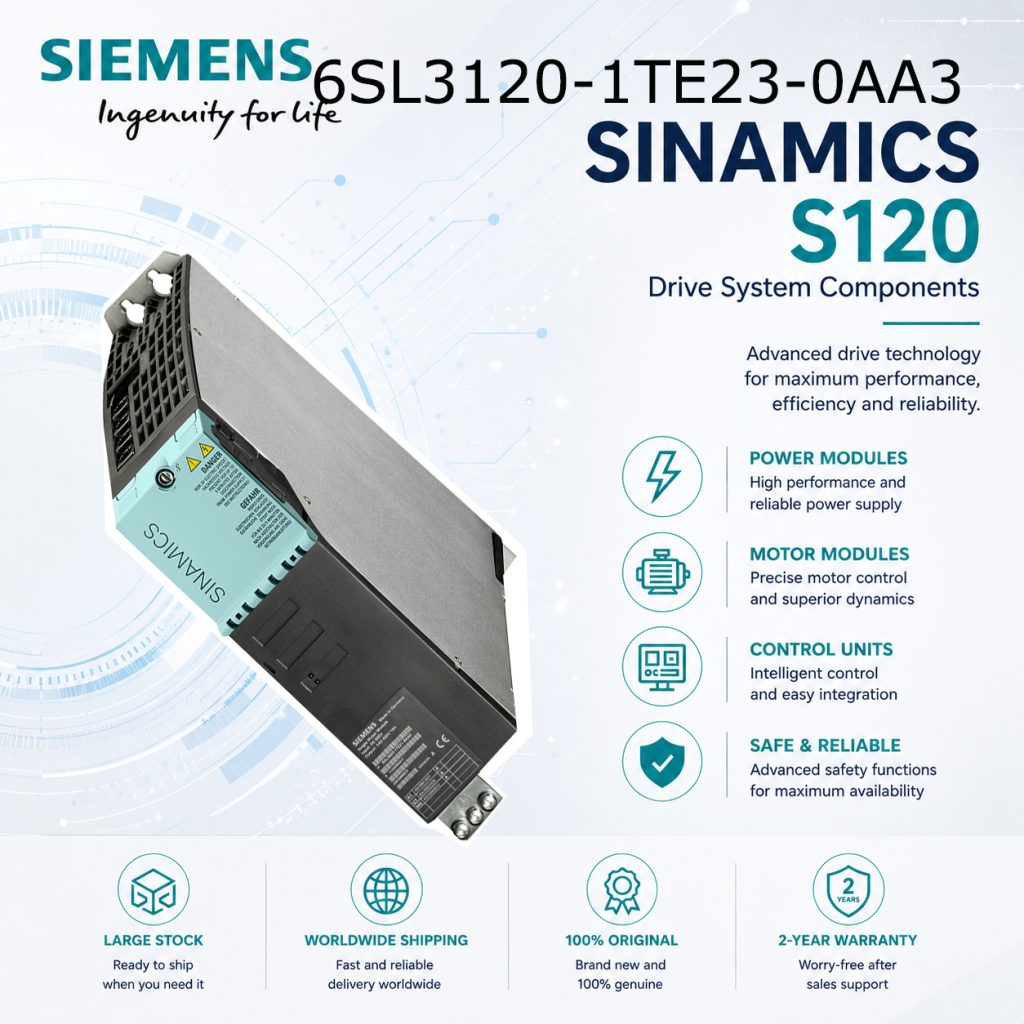 Siemens 6SL3120-1TE23-0AA3 SINAMICS Drive Contr...