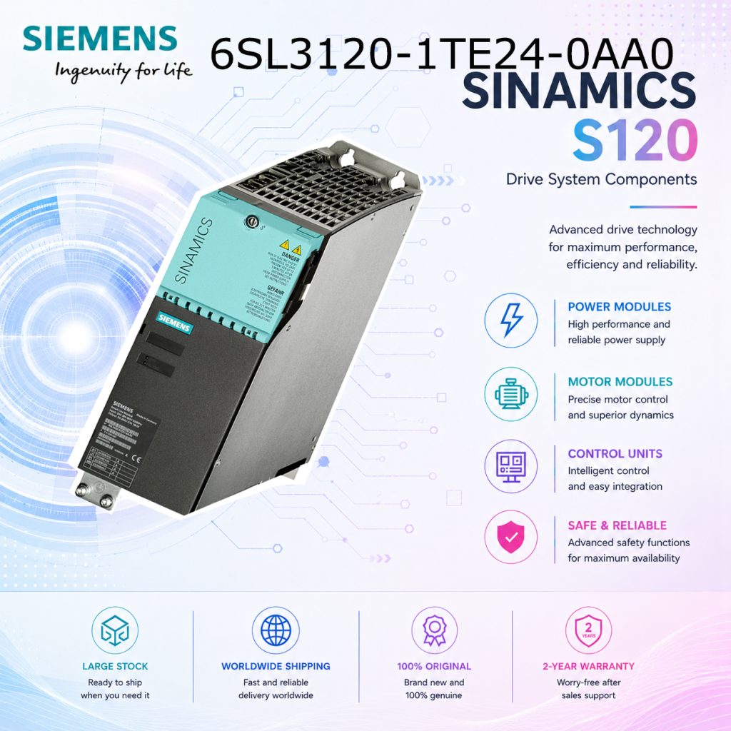 Siemens 6SL3120-1TE24-0AA0 SINAMICS Drive Contr...