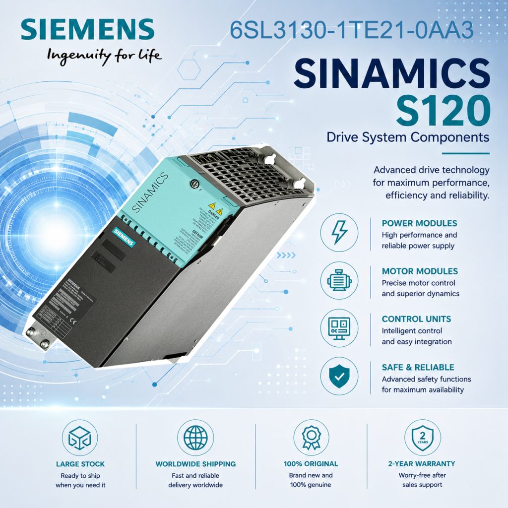 Siemens 6SL3130-1TE21-0AA3 SINAMICS Drive Autom...