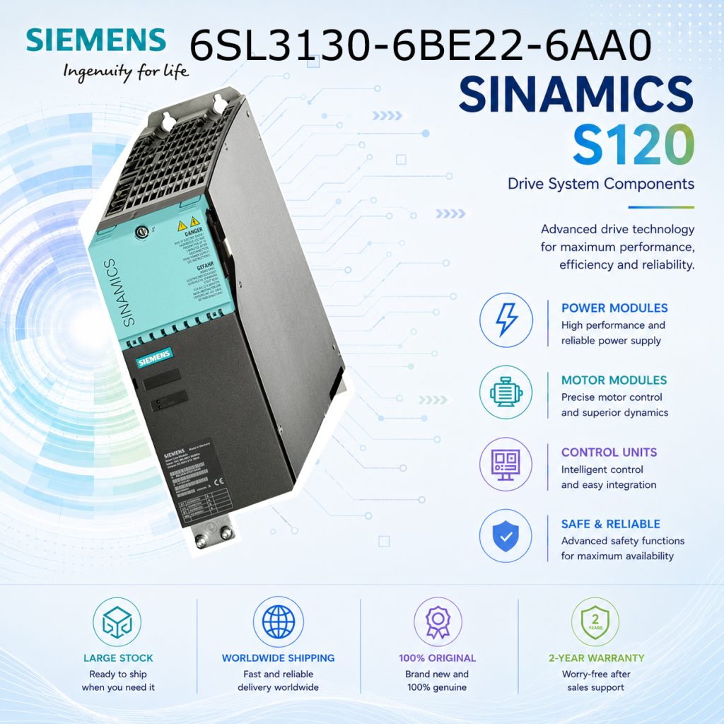 Siemens 6SL3130-6BE22-6AA0 SINAMICS Automation ...