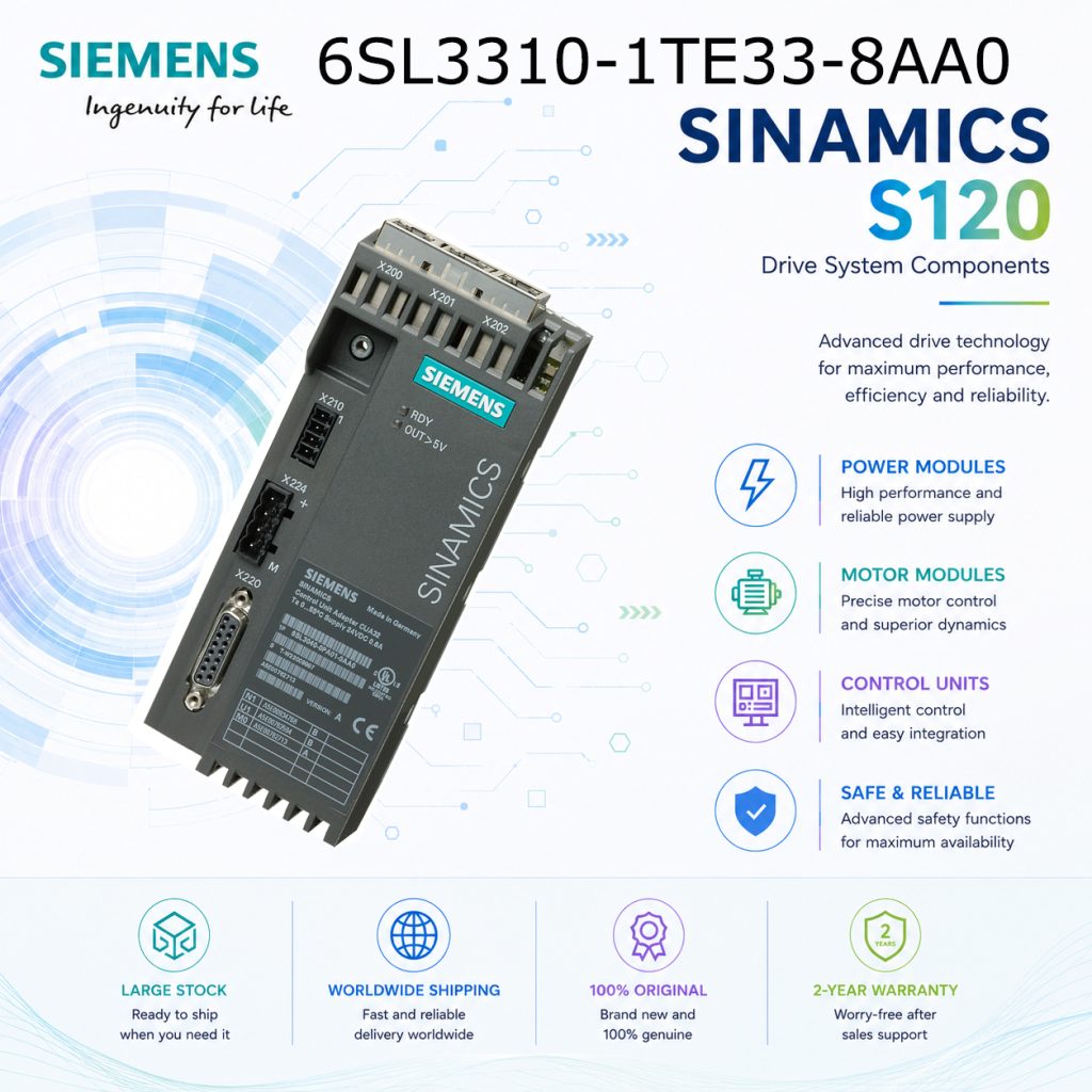 Siemens 6SL3310-1TE33-8AA0 SINAMICS Drive Autom...