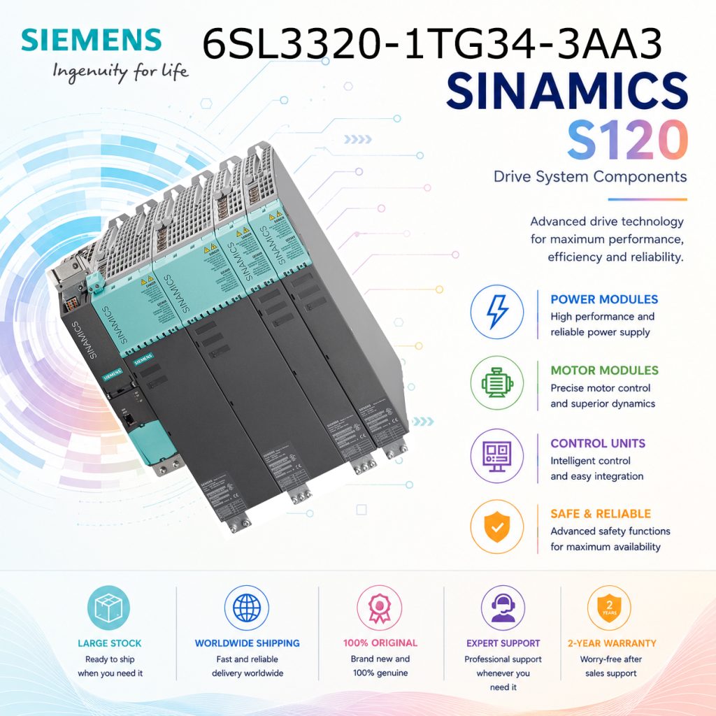 Siemens 6SL3320-1TG34-3AA3 SINAMICS Drive Contr...