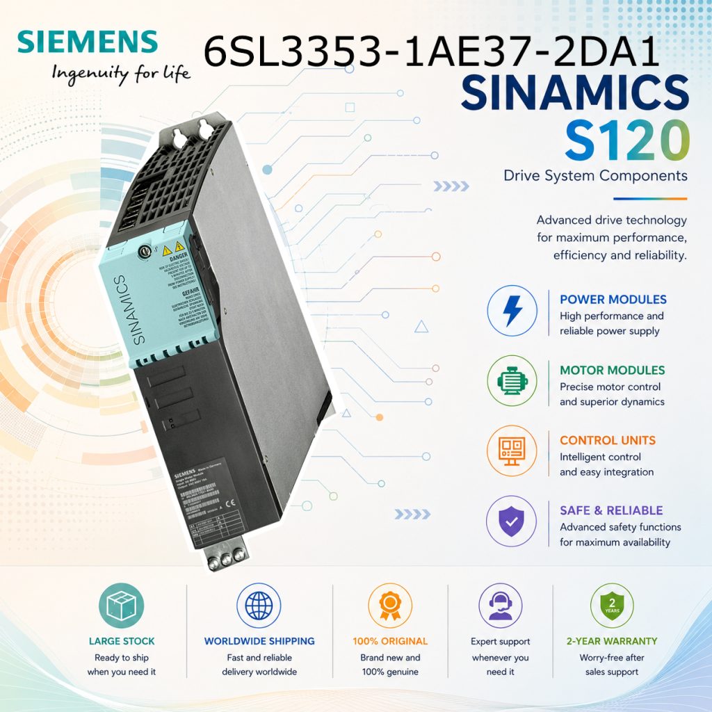 Siemens 6SL3353-1AE37-2DA1 SINAMICS Drive Autom...