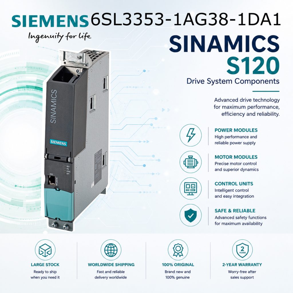 Siemens 6SL3353-1AG38-1DA1 SINAMICS Drive Autom...