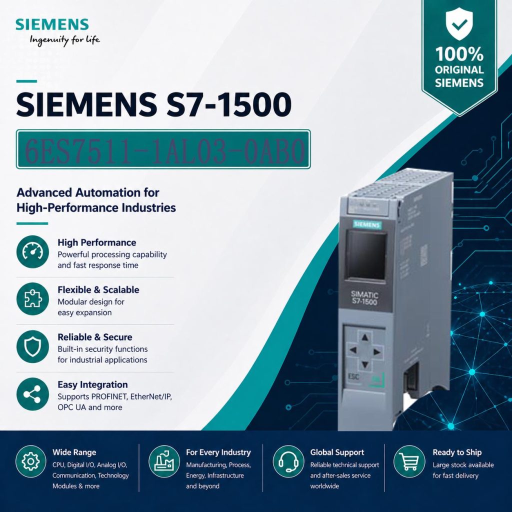 Siemens 6ES7511-1AL03-0AB0 Basic CPU for Compac...
