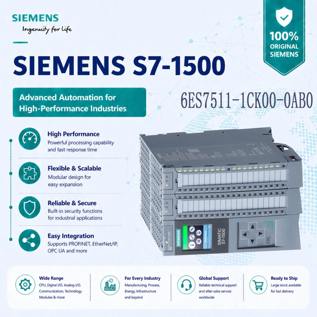 Siemens 6ES7511-1CK00-0AB0 Compact CPU for SIMA...