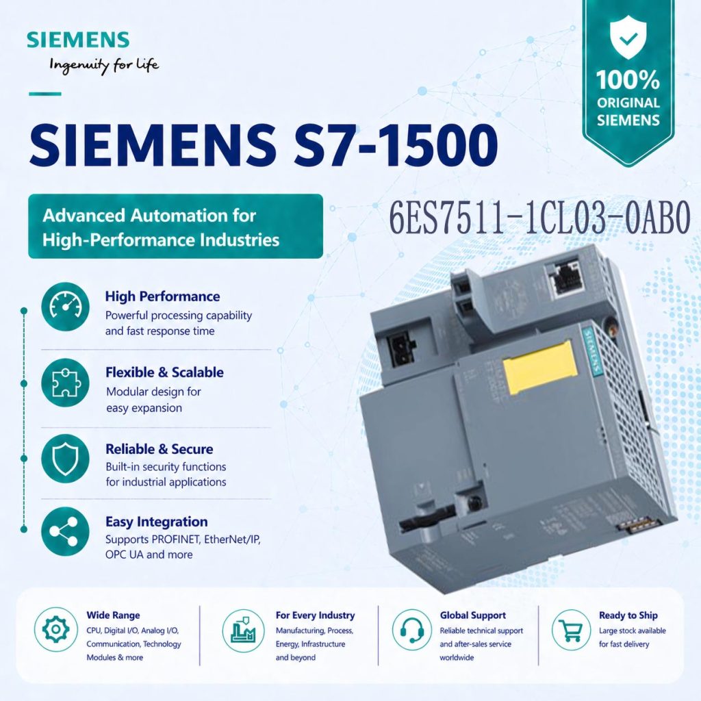 Siemens 6ES7511-1CL03-0AB0 Compact CPU for Netw...