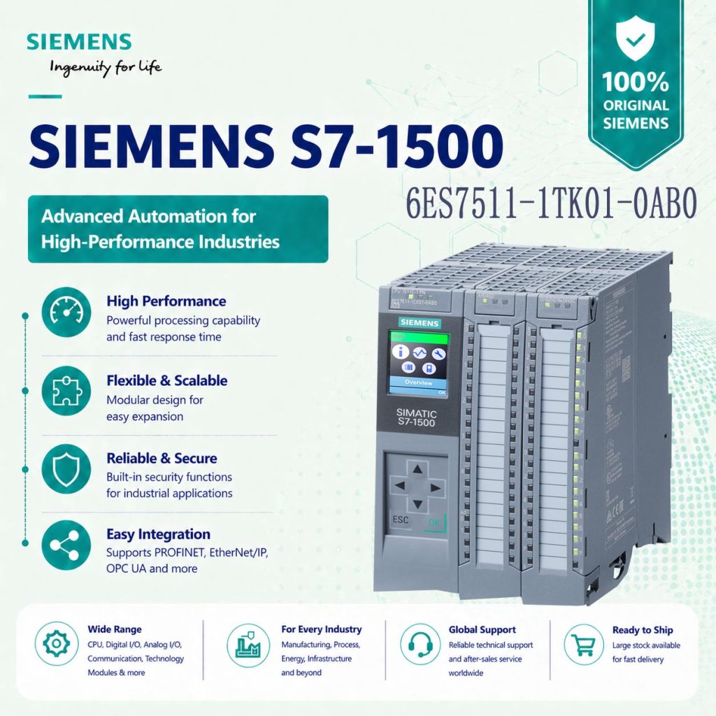 Siemens 6ES7511-1TK01-0AB0 Compact Safety CPU f...