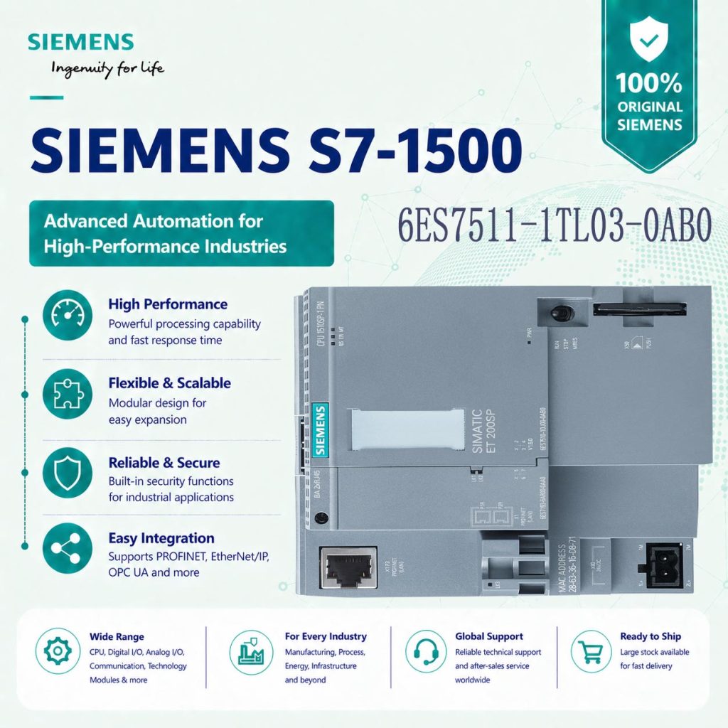 Siemens 6ES7511-1TL03-0AB0 Compact Safety CPU f...