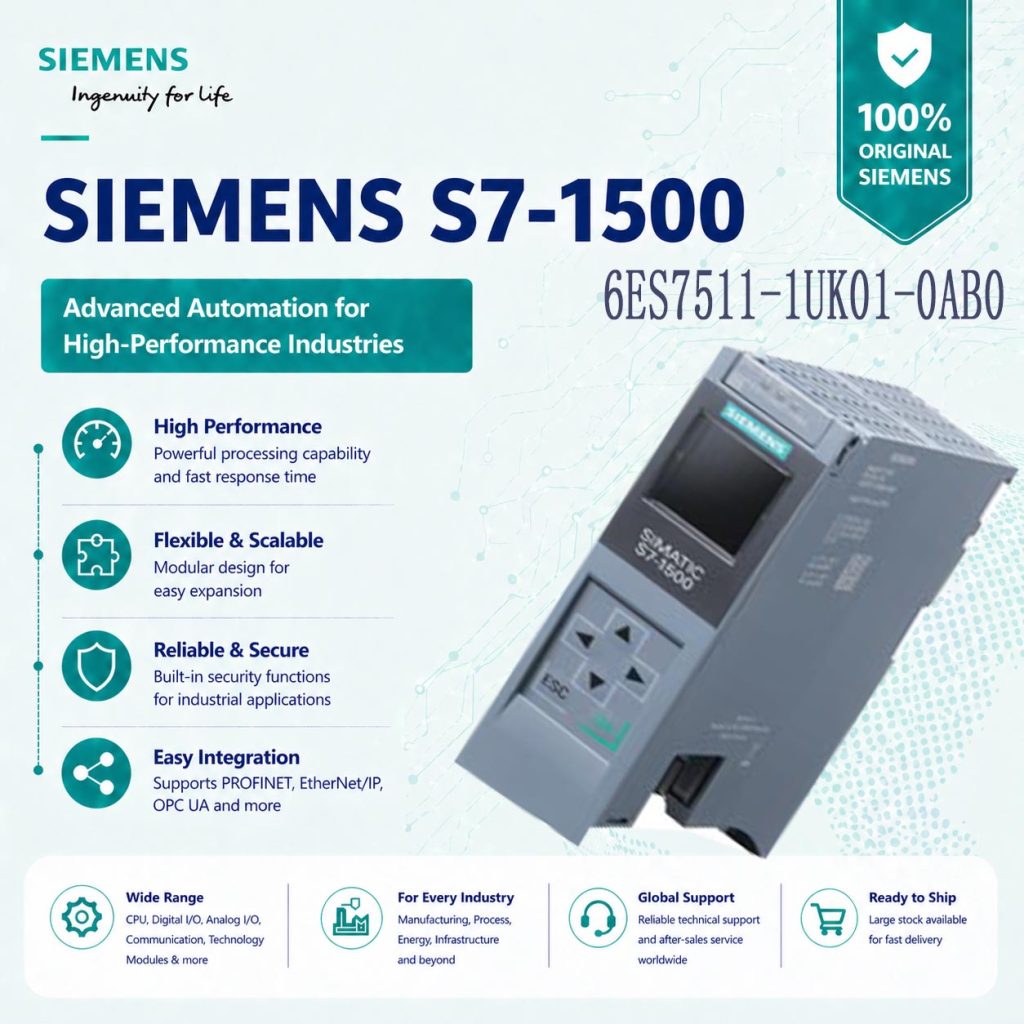 Siemens 6ES7511-1UK01-0AB0 Advanced Safety CPU ...
