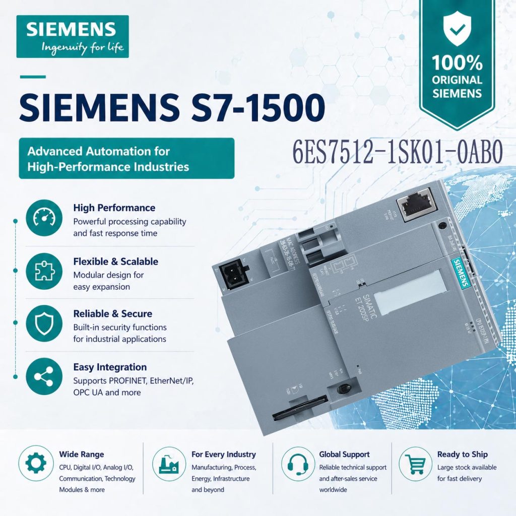 Siemens 6ES7512-1SK01-0AB0 Safety CPU for Indus...