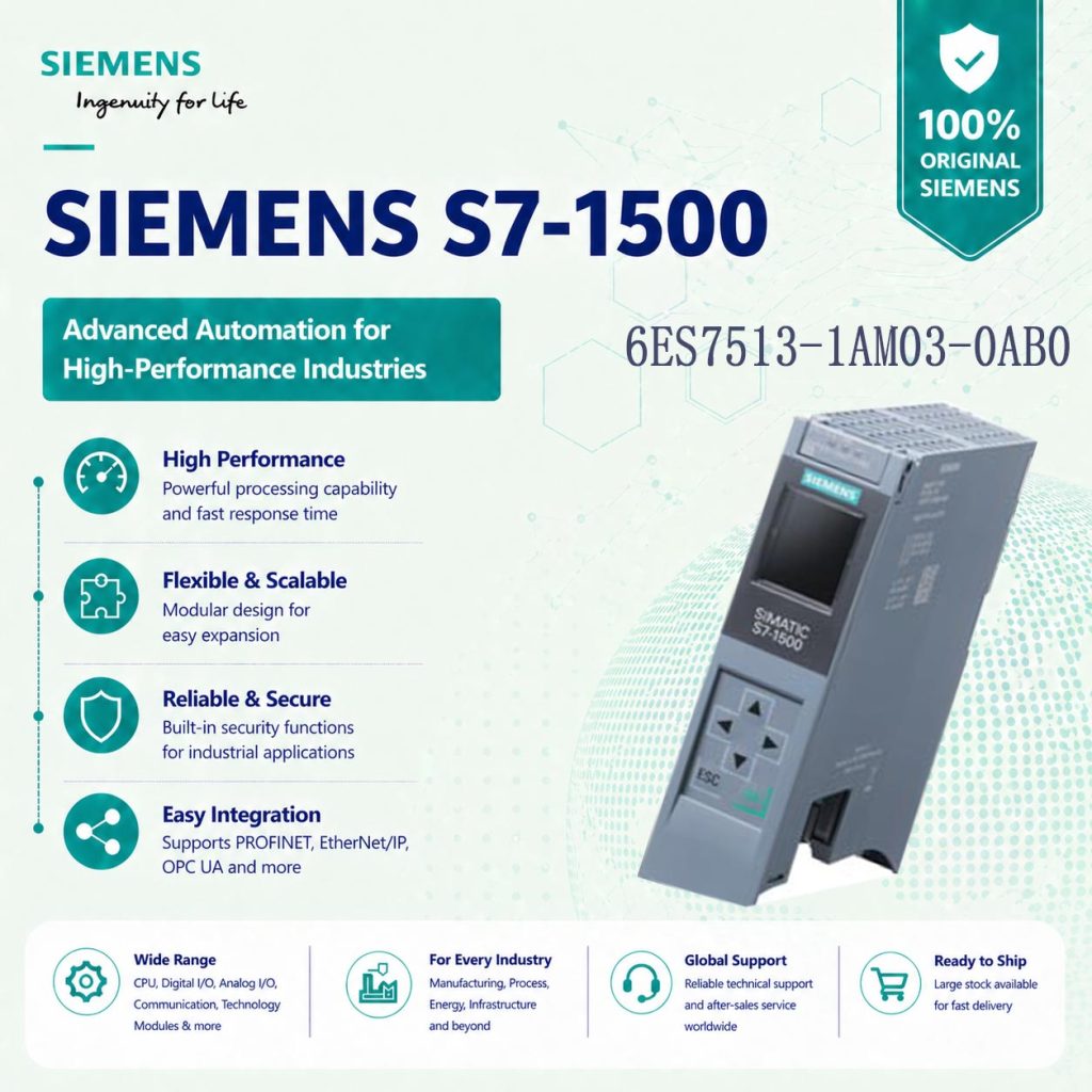 Siemens 6ES7513-1AM03-0AB0 Enhanced Compact CPU...