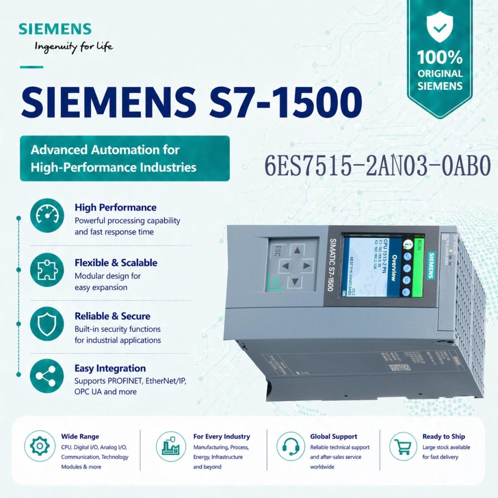 Siemens 6ES7515-2AN03-0AB0 High Reliability CPU...