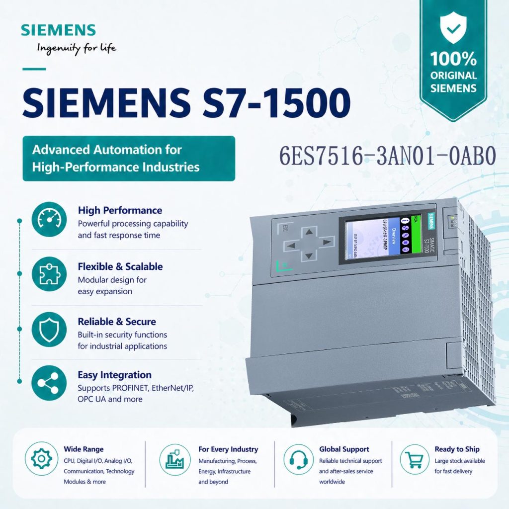 Siemens 6ES7516-3AN01-0AB0 High Speed CPU for I...