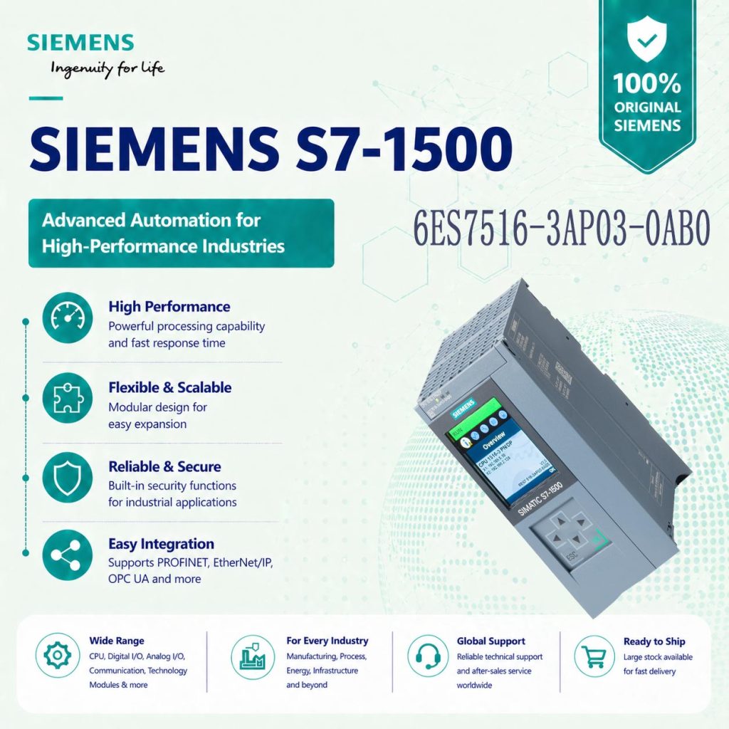Siemens 6ES7516-3AP03-0AB0 High Speed CPU for I...