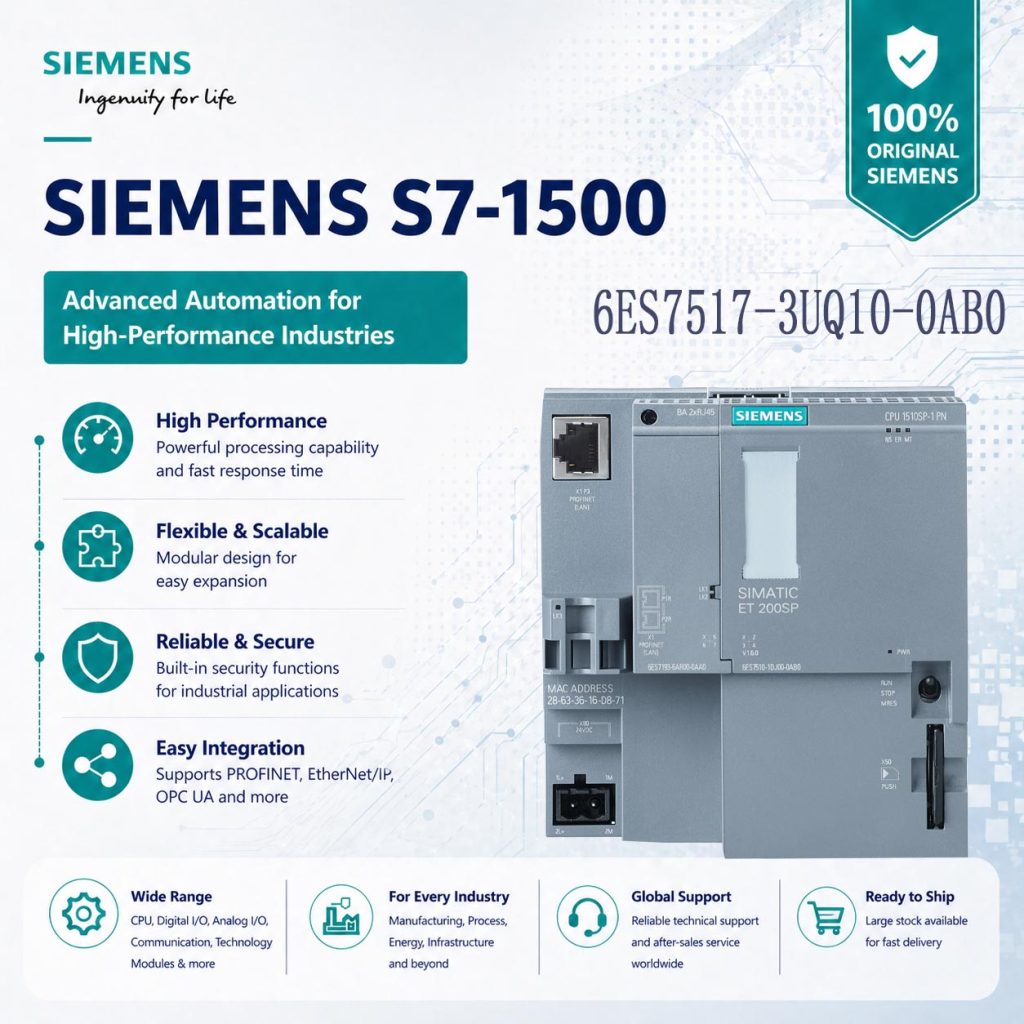Siemens 6ES7517-3UQ10-0AB0 Redundant High-End S...