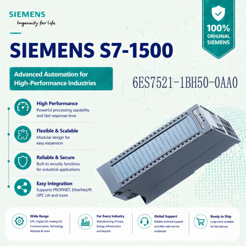 Siemens 6ES7521-1BH50-0AA0 SIMATIC S7-1500 Digi...