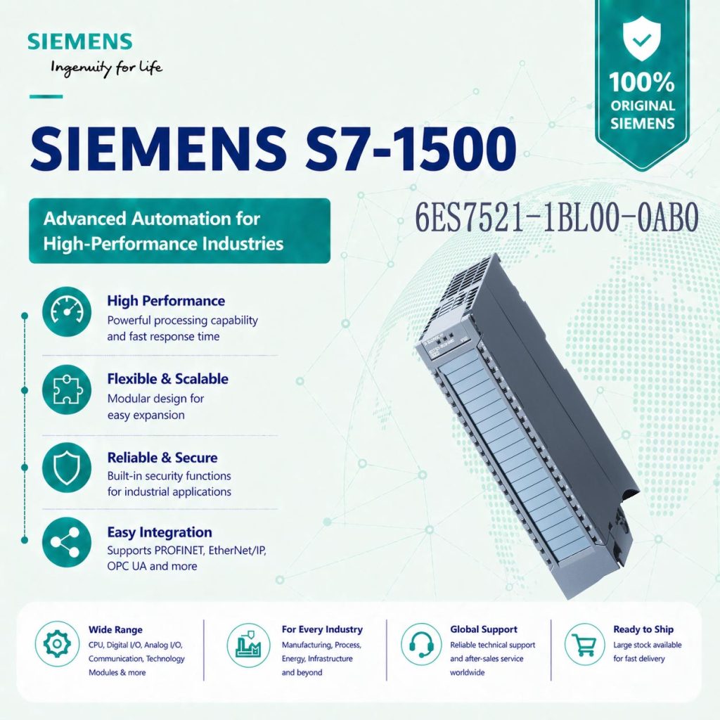 Siemens 6ES7521-1BL00-0AB0 SIMATIC S7-1500 Digi...