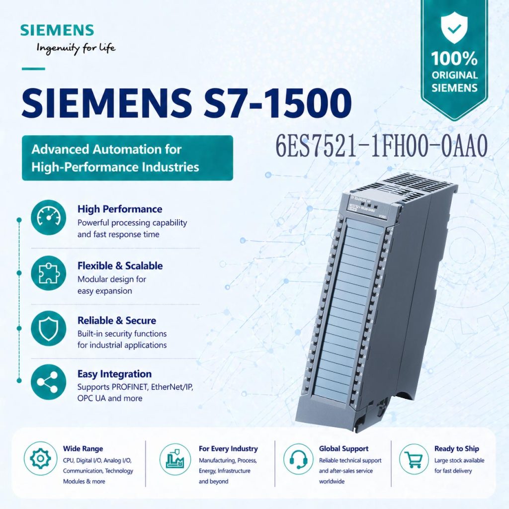 Siemens 6ES7521-1FH00-0AA0 SIMATIC S7-1500 Digi...