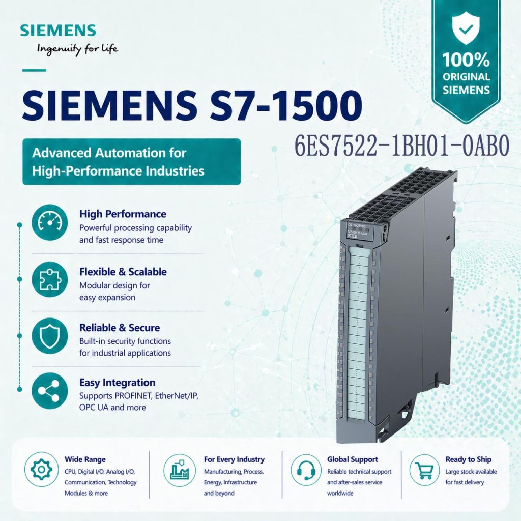 Siemens 6ES7522-1BH01-0AB0 SIMATIC S7-1500 Digi...