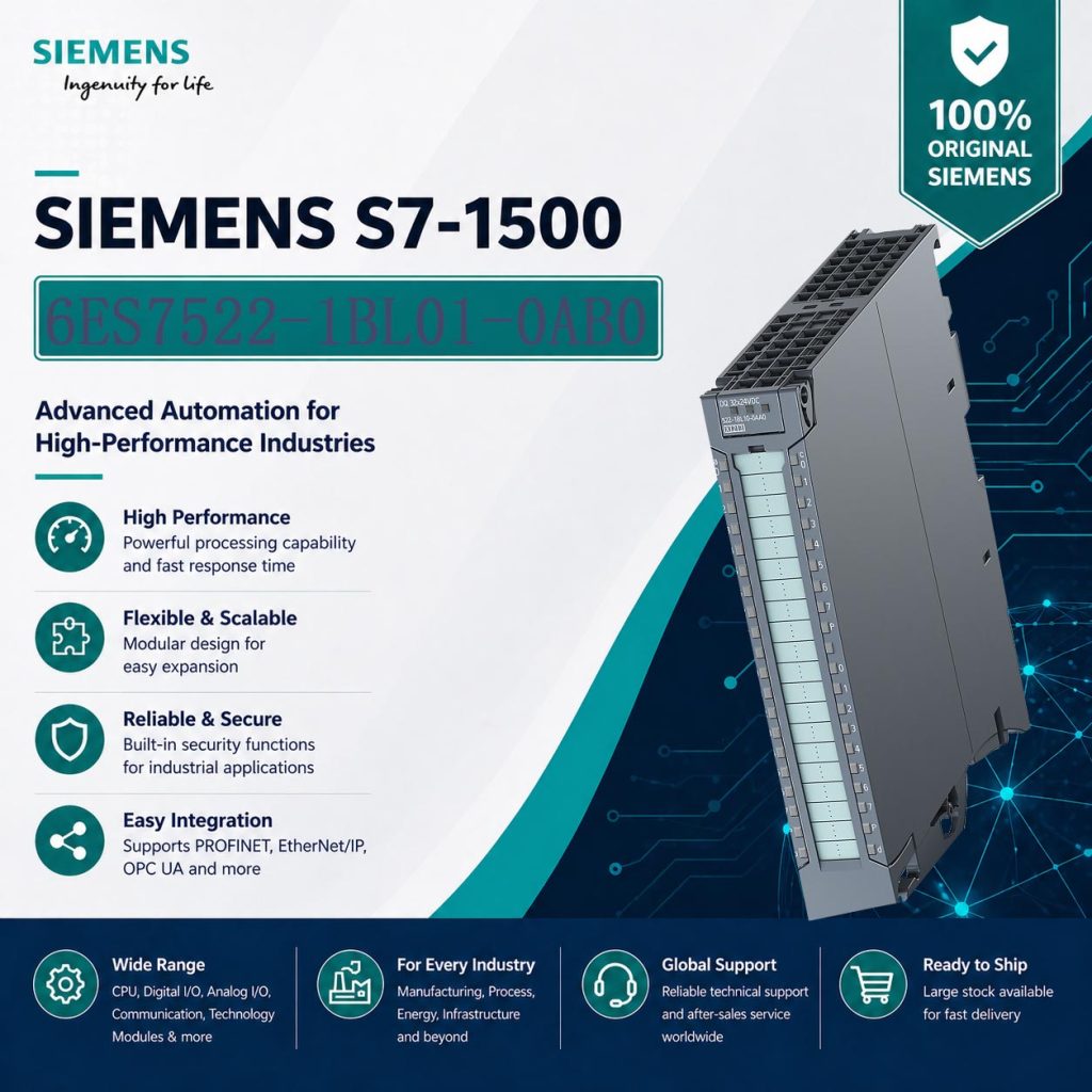 Siemens 6ES7522-1BL01-0AB0 SIMATIC S7-1500 Digi...