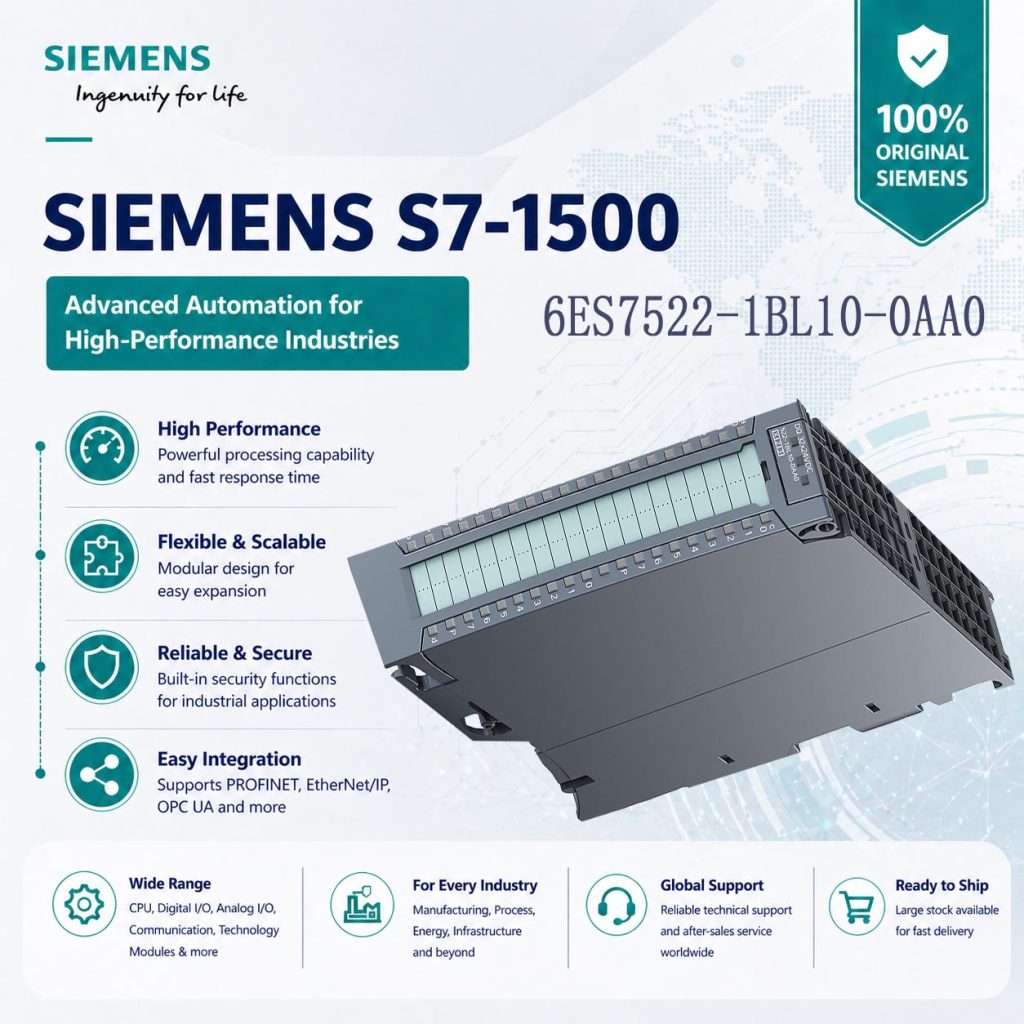 Siemens 6ES7522-1BL10-0AA0 SIMATIC S7-1500 Digi...