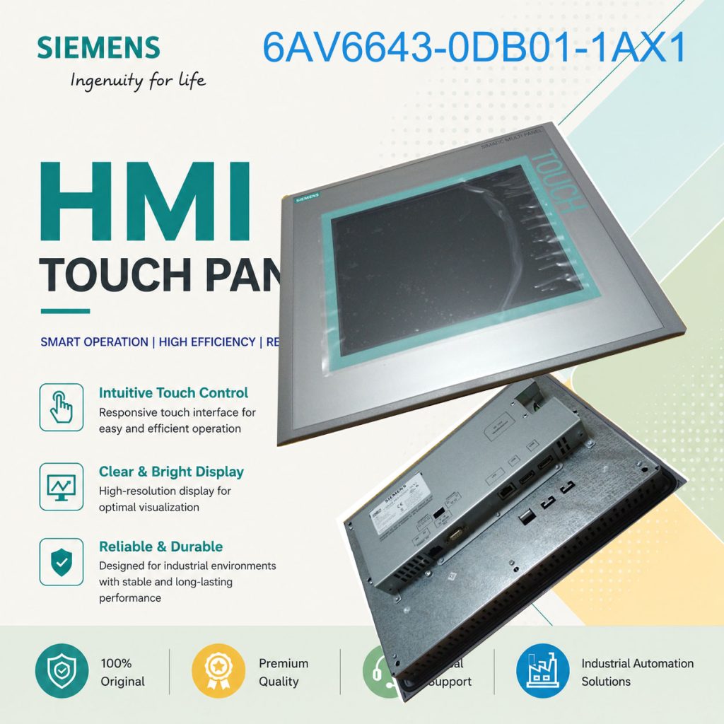 Siemens Industrial Operator Display 6AV6643-0DB...