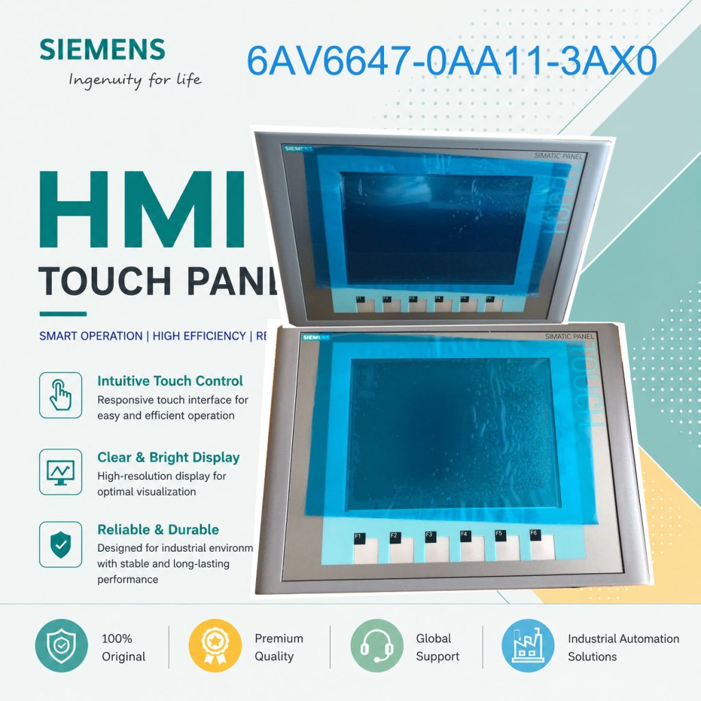Siemens Industrial HMI Operator Panel 6AV6647-0...