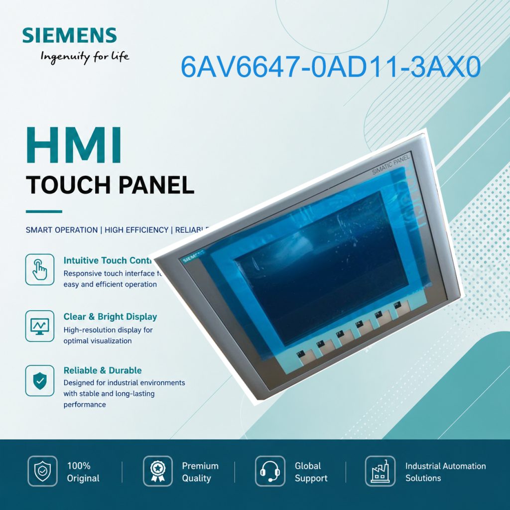 Siemens Industrial HMI Touch Panel 6AV66470AD11...